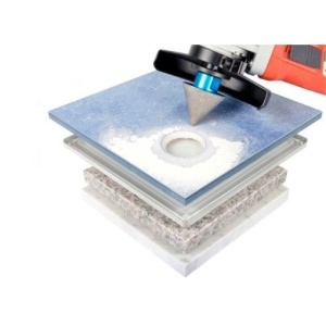 Freza Montolit FPS75 pentru ceramica – largire gauri/modificare forma Ø 35-75 mm M14 - Img 2