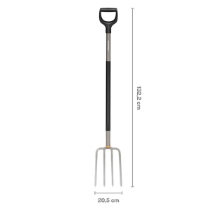 Furca pentru sapat/afanat material vegetal, 2.0 kg, maner 1230 mm, Fiskars Ergonomic - Img 2