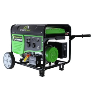 Generator de curent pe benzina Greenfield G-EC6100PEW, portabil, monofazat, 4.5 kVA, 4.5 kW, pornire electrica, roti de transport - Img 3
