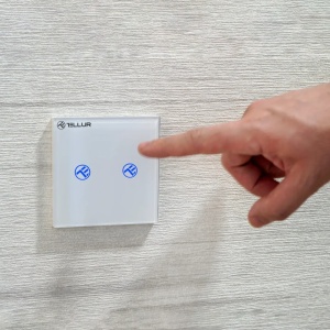 Întrerupător WiFi Tellur Smart, SS2N, 2 porturi, 1800W, 10A - Img 2