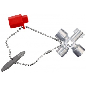 KNIPEX 00 11 02 cheie pentru tablou electric pentru tablouri de comandă şi sisteme de închidere uzuale 44 mm 3-9 mm - Img 2
