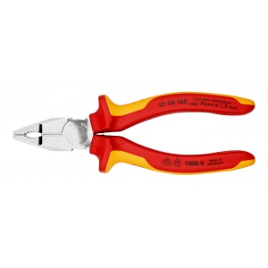 KNIPEX 01 06 160 Patent combinat crom - vanadiu izolate, cu manere multicomponent, testate VDE cromat 160 mm - Img 3