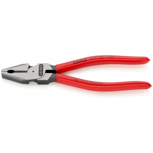 KNIPEX 02 01 180 Patenti Combi cu parghie mare acoperite cu plastic vopsit negru 180 mm