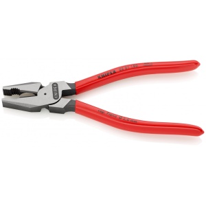 KNIPEX 02 01 180 Patenti Combi cu parghie mare acoperite cu plastic vopsit negru 180 mm - Img 2