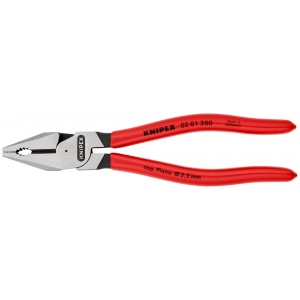 KNIPEX 02 01 200 Patenti Combi cu parghie mare acoperite cu plastic vopsit negru 200 mm - Img 3