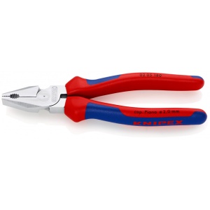 KNIPEX 02 05 180 Patenti Combi cu parghie mare cu manşoane multicomponent cromat 180 mm