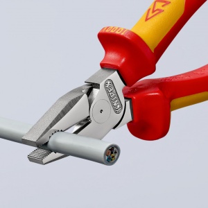 KNIPEX 02 06 180 Patenti Combi cu parghie mare izolate, cu manere multicomponent, testate VDE cromat 180 mm - Img 4