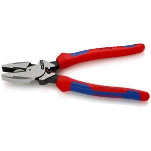 KNIPEX 09 12 240 Patenti Combi cu parghie mare "Lineman's Pliers" model american cu manşoane multicomponent vopsit negru 240 mm - Img 3