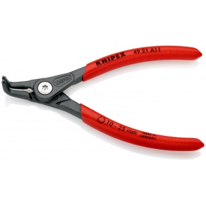KNIPEX 49 21 A11 clește de precizie pentru inele de siguranță pentru inele exterioare pe axuri acoperit cu material plastic aderent bonderizat în culoarea gri 130 mm