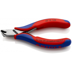 KNIPEX 62 12 120 Tăietor oblic pentru sisteme electronice cu manşoane multicomponent 120 mm