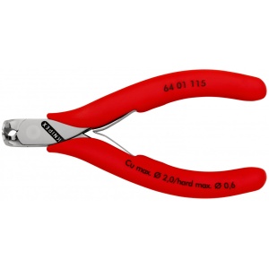 KNIPEX 64 01 115 Tăietor frontal pentru instalații electronice acoperit cu material plastic aderent 115 mm - Img 3