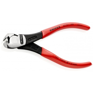 KNIPEX 67 01 140 Tăietor frontal de forță acoperite cu plastic vopsit negru 140 mm - Img 2
