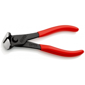 KNIPEX 68 01 160 Tăietor frontal acoperite cu plastic vopsit negru 160 mm
