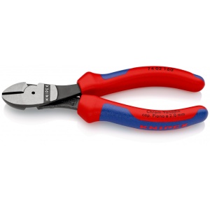 KNIPEX 74 02 160 Șfic de forță cu manşoane multicomponent vopsit negru 160 mm