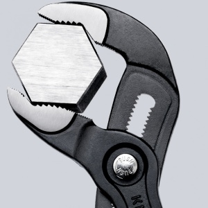 KNIPEX 87 02 180 Cobra® Clește high tech pentru pompe de apă cu manşoane multicomponent bonderizat în culoarea gri 180 mm - Img 8