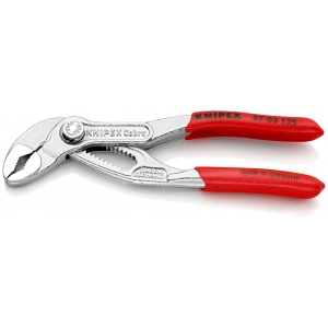 KNIPEX 87 03 125 Cobra® Clește high tech pentru pompe de apă acoperit cu material plastic aderent cromat 125 mm - Img 1