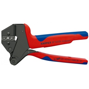 KNIPEX 97 43 05 clește de sertizare pentru adaosuri de sertizare interschimbabile cu manşoane multicomponent brunat 200 mm