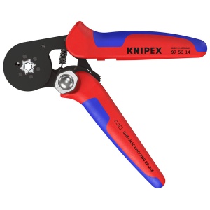 KNIPEX 97 53 14 SB clește de sertizat ferule, cu autoreglaj cu introducere laterală cu manşoane multicomponent brunat 180 mm (carton cu autoservire/în blister) - Img 4