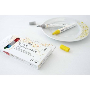 KREUL Glass & Porcelain Pen Glitter Medium 5/set - Img 4