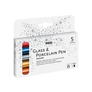 KREUL Glass & Porcelain Pen Metallic medium 5/set - Img 1