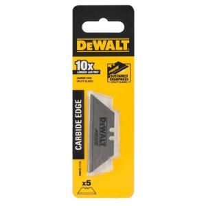Lama trapez pentru cutter Dewalt DWHT0-11131, 62 x 19 mm, varfuri ascutite, muchie Carbide, set de 5 bucati - Img 2