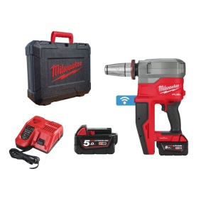 M18FPXP-H06502C Dispozitiv expandare Milwaukee, 2 baterii 5Ah, incarcator, valiza, 3 capete incluse 32/40/50 mm, 6 bari