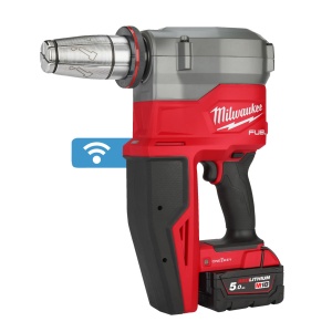 M18FPXP-H10502C Dispozitiv expandare Milwaukeee, 2 baterii 5Ah, incarcator, valiza, 3 capete incluse 32/40/50 mm, 10 bari - Img 2