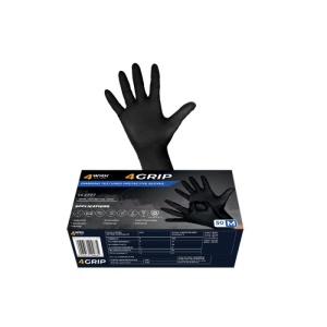 Manusi nitril/diamant negru 4WRK 4GRIP 50 buc