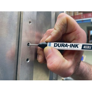 Marker cu cerneală permanentă, cu micro-vârf prelungit, DURA-INK 5, albastru - Img 3