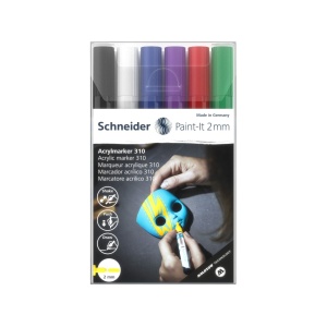 Marker cu vopsea acrilică Paint-It 310 2 mm Schneider 6 buc/set1