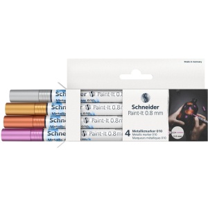 Marker metalic Schneider Paint-It 010 0,8 mm 4 buc/set1 - Img 2