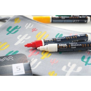 Marker pentru textile Opak Kreul vârf Mediu 5 buc/set - Img 3