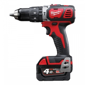 Masina de gaurit si insurubat cu percutie cu acumulator Milwaukee M18 BPD-402C, cuplu 60 Nm, livrata cu acumulatori, valiza