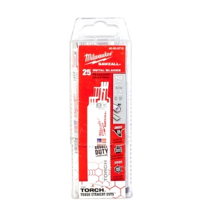 Metal: Pânze Heavy Duty TORCH™ pentru lucrări de demolare Milwaukee TORCH 150 x 10 Tpi - 25 bucati - Img 2