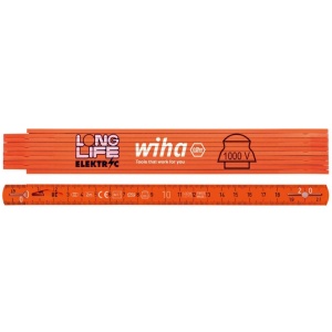 Metru pentru electricieni, izolat 1000 V, WIHA, 2 m - Img 1