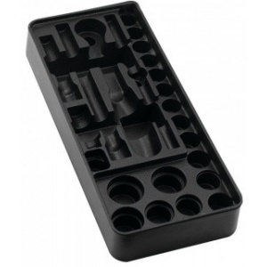 Modul MOB PVC pentru 23 capete chei tubulare-accesorii 1/2” - 380×160×60 mm
