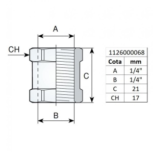 Mufa 1/4" tip 280/5 - Img 3