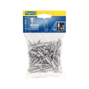 Nituri Standard Rapid diametru 4.8mm x 16mm, aluminiu, 100buc set, 5000382