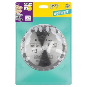 Panza pentru fierastrau circular cu acumulatori Wolfcraft 6343000, diametru 165 mm, diametru interior disc 16 mm, latime taiere 1.8 mm, 24 dinti, seria mov - Img 2