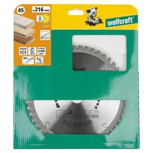Panza pentru fierastrau circular de masa Wolfcraft 6546000, diametru 216 mm, diametru interior disc 30 mm, latime taiere 2.6 mm, 48 dinti, seria orange. - Img 2