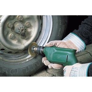 Perie de alama Wolfcraft 2110000, tip disc, D 75 mm, tija hexagonala 1/4", grosimea sarmei 10 mm