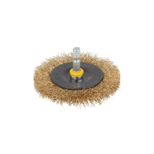 Perie de alama Wolfcraft 2110000, tip disc, D 75 mm, tija hexagonala 1/4", grosimea sarmei 10 mm - Img 2