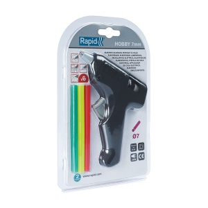Pistol de lipit Rapid Hobby 7 mm, include 6 batoane silicon color diametru 7mm, 20W, 185 C, debit 100 g h, 5001371 - Img 3