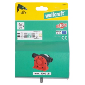 Pompa autoamorsanta Wolfcraft 2207000, cu carcasa din plastic, compatibila cu masina de gaurit, debit 3000 l/h - Img 3