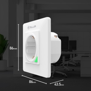 Priză de perete WiFi Tellur Smart, 3000W, 16A, alb - Img 10