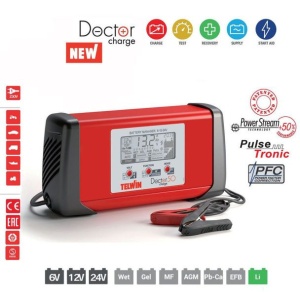 Redresor si tester baterii Telwin DOCTORCHARGE50, 6/12/24 V, capacitati baterii Pb/GEL/AGM/Pb Ca/Li 10-600 Ah - Img 4