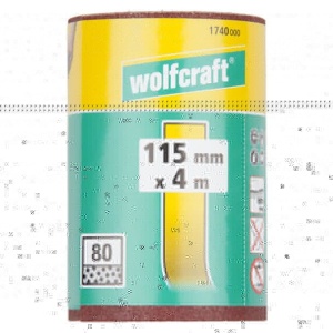 Rola slefuire Easy fix Wolfcraft 1740000, 4 m x 115 mm, granulatie 80, cu scai - Img 2