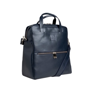 Rucsac din piele laptop 14" Exactive Lady Exacompta 17237E, bleumarin - Img 3
