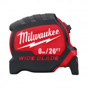 Ruletă Premium cu bandă lată Milwaukee 8 m - 26"