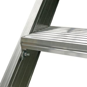 Scara cu podest mobila, cu trepte pe o parte, 13 trepte, latime trepte 600mm, 45° - Img 4